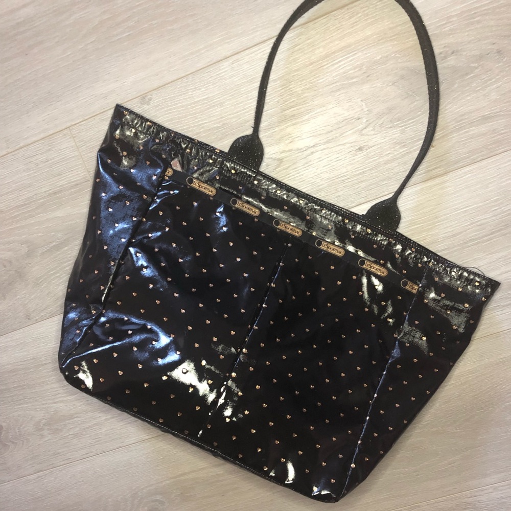 LeSportSac Everygirl Gold Hearts Tote Bag 💛🖤